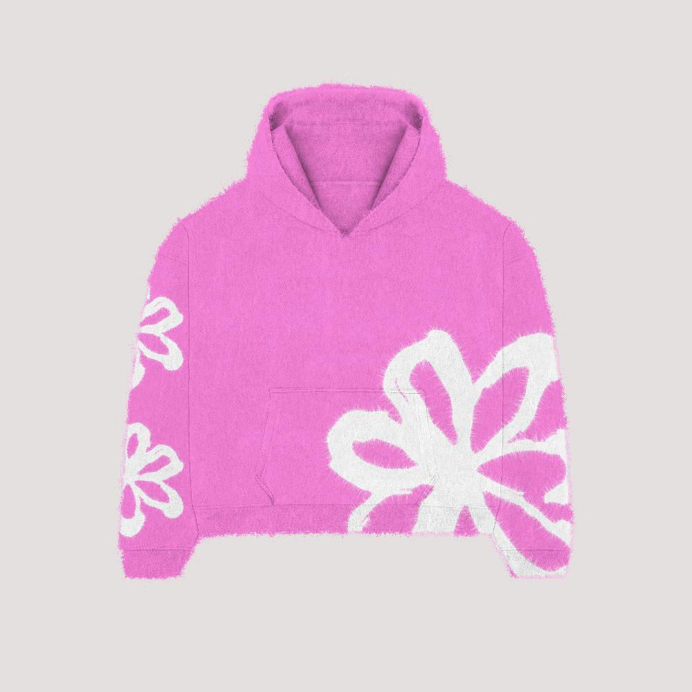 HEROICZ™ MOHAIR DRIP PINK HOODIE